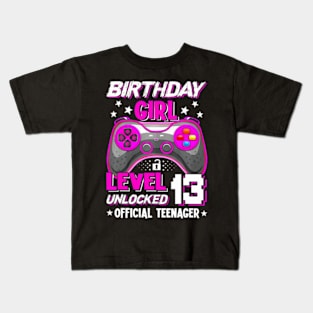 Birthday Girl 13 Years Old Video Game Teenager Kids T-Shirt